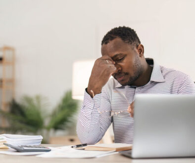 African American Man Having Difficulty Concentrating Due to Low Testosterone